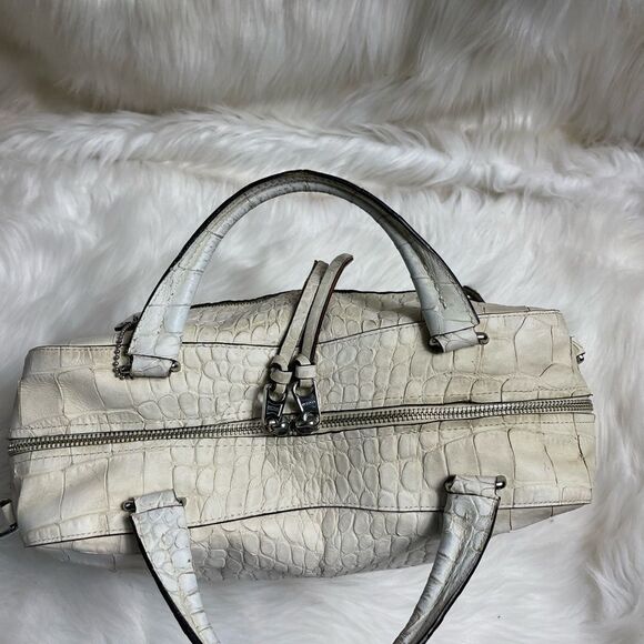Coach Bleeker beige Croc Embossed Satchel Handbag 30449 - Picture 5 of 16